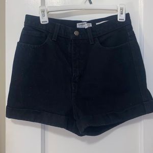 Black high wasted jean shorts